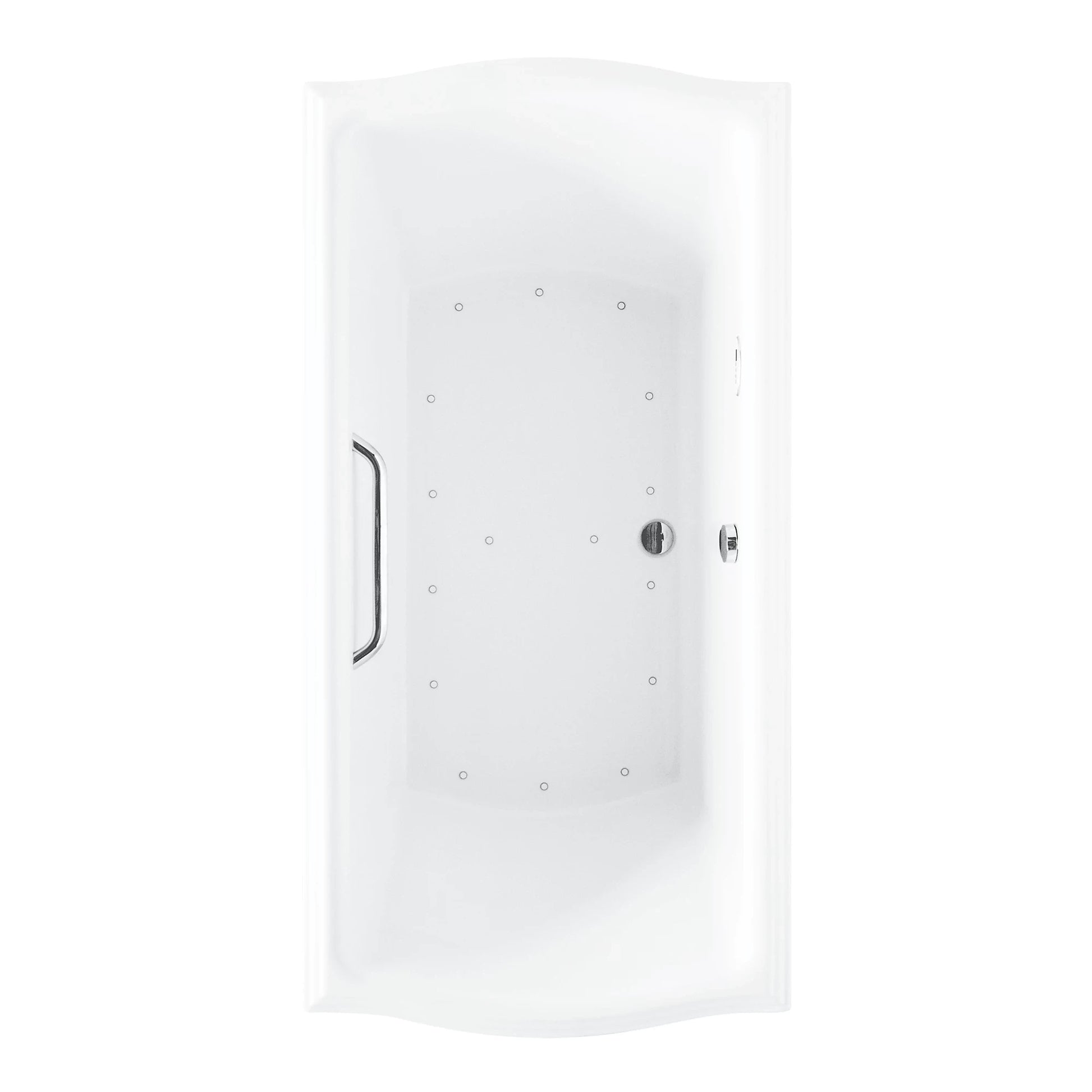 TOTO Clayton 66" x 36" Acrylic Left Blower Air Bath With Polished Chrome Grab Bar