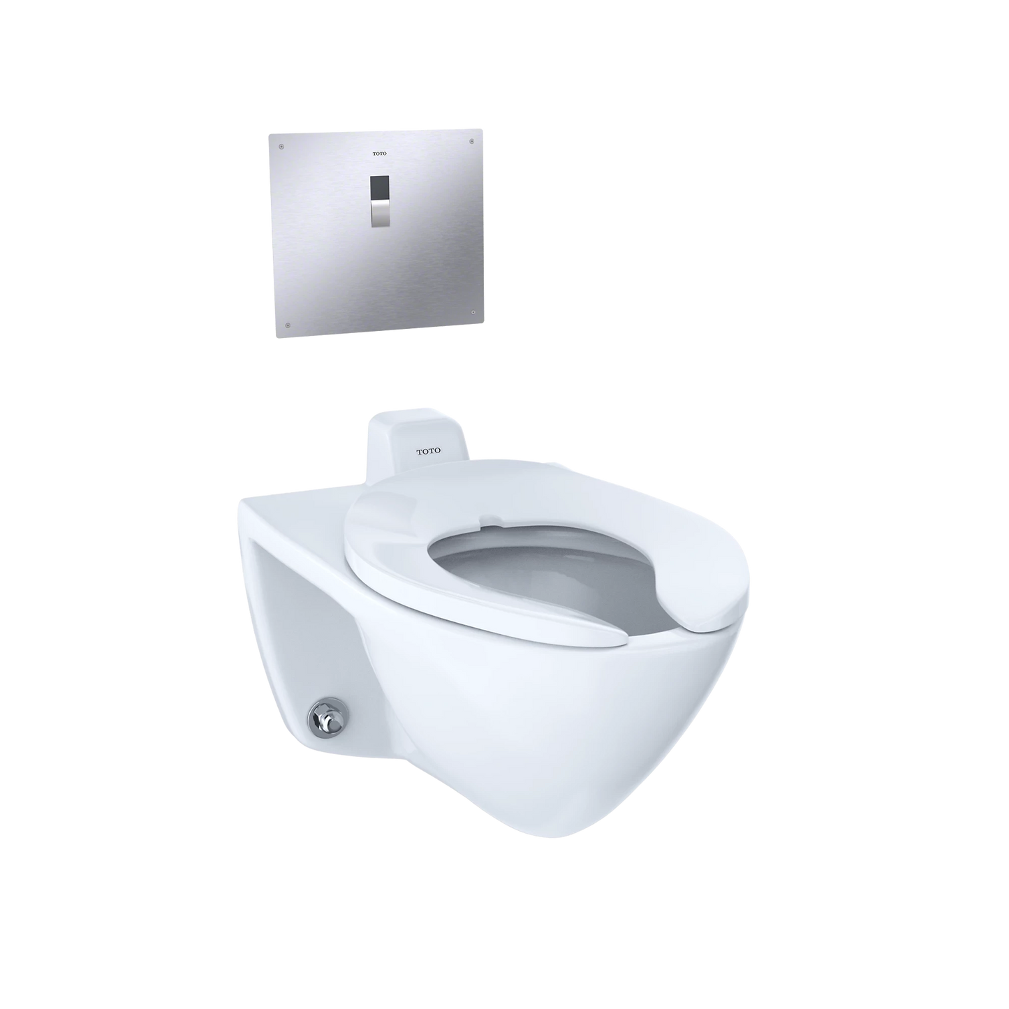 TOTO Commercial Back Spud ADA Wall-Hung Toilet With CeFiONtect Ceramic Glaze