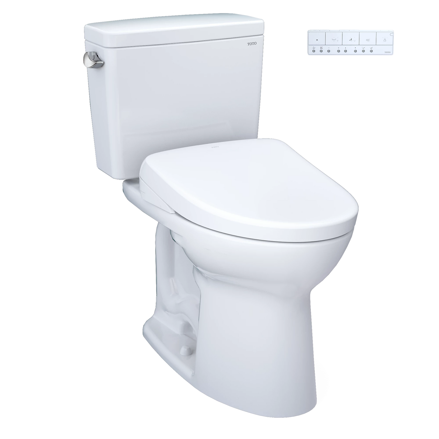 TOTO Drake Cotton 1.28 GPF Auto Flush RH Two-Piece Toilet With S7 Washlet +
