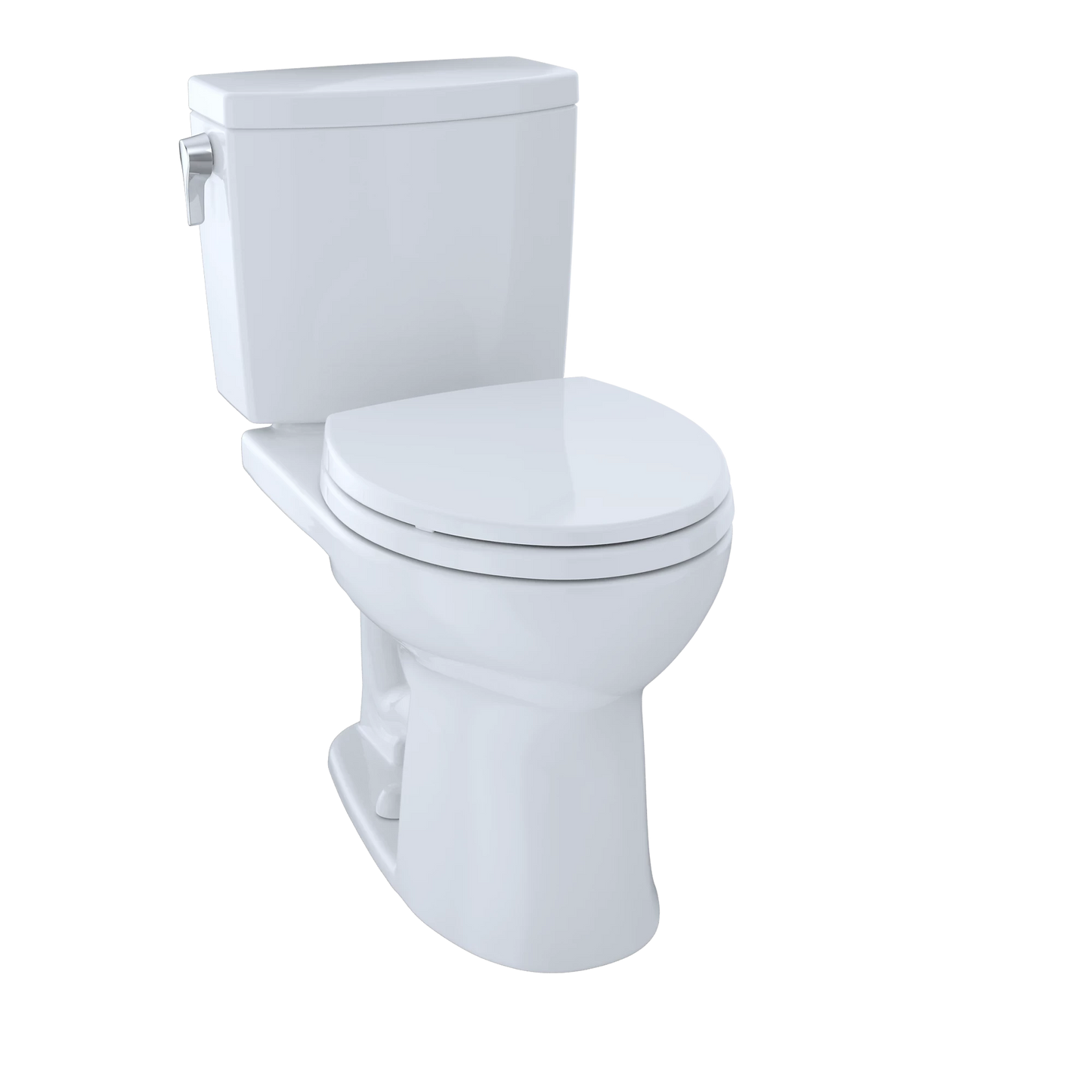 TOTO Drake II Colonial White Left Lever 1G Round Front Two-Piece Toilet