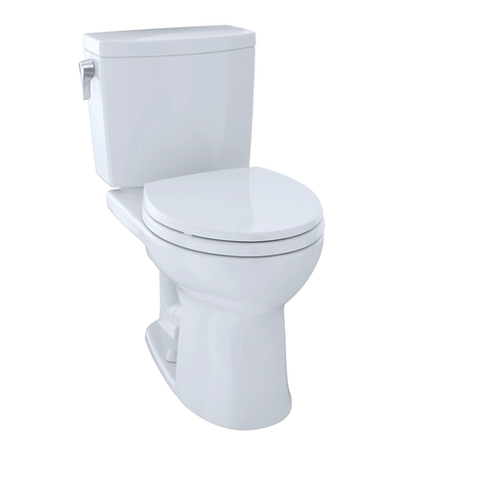TOTO Drake II Colonial White Left Lever 1G Round Front Two-Piece Toilet