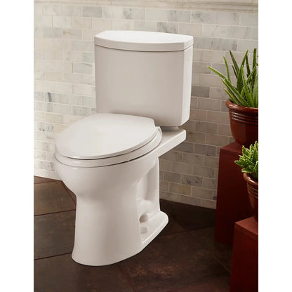 TOTO Drake II Cotton Left Lever 1G Elongated Bowl Two Piece Toilet