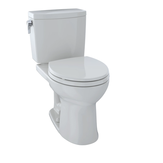 TOTO Drake II Cotton Left Lever 1G Round Front Two-Piece Toilet