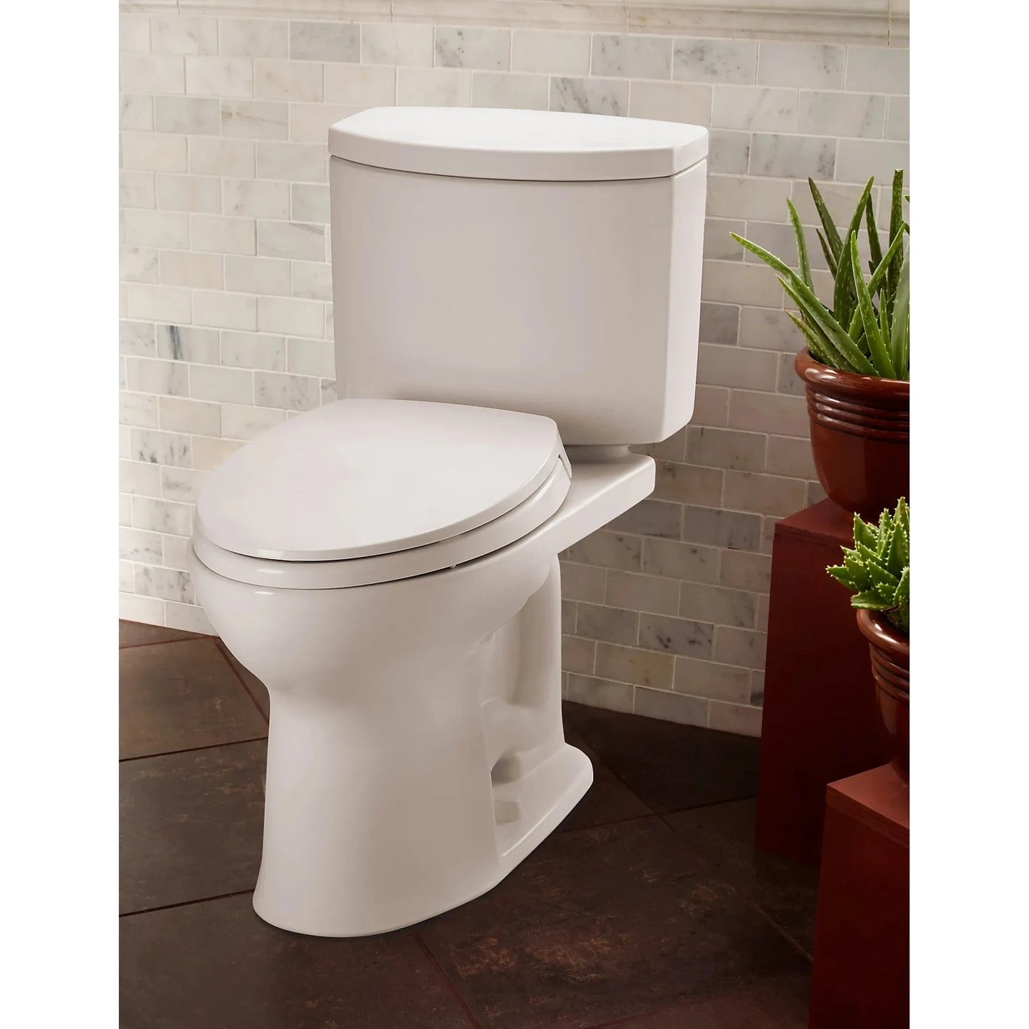 TOTO Drake II Cotton Left Lever Elongated Bowl Two Piece Toilet and Tank