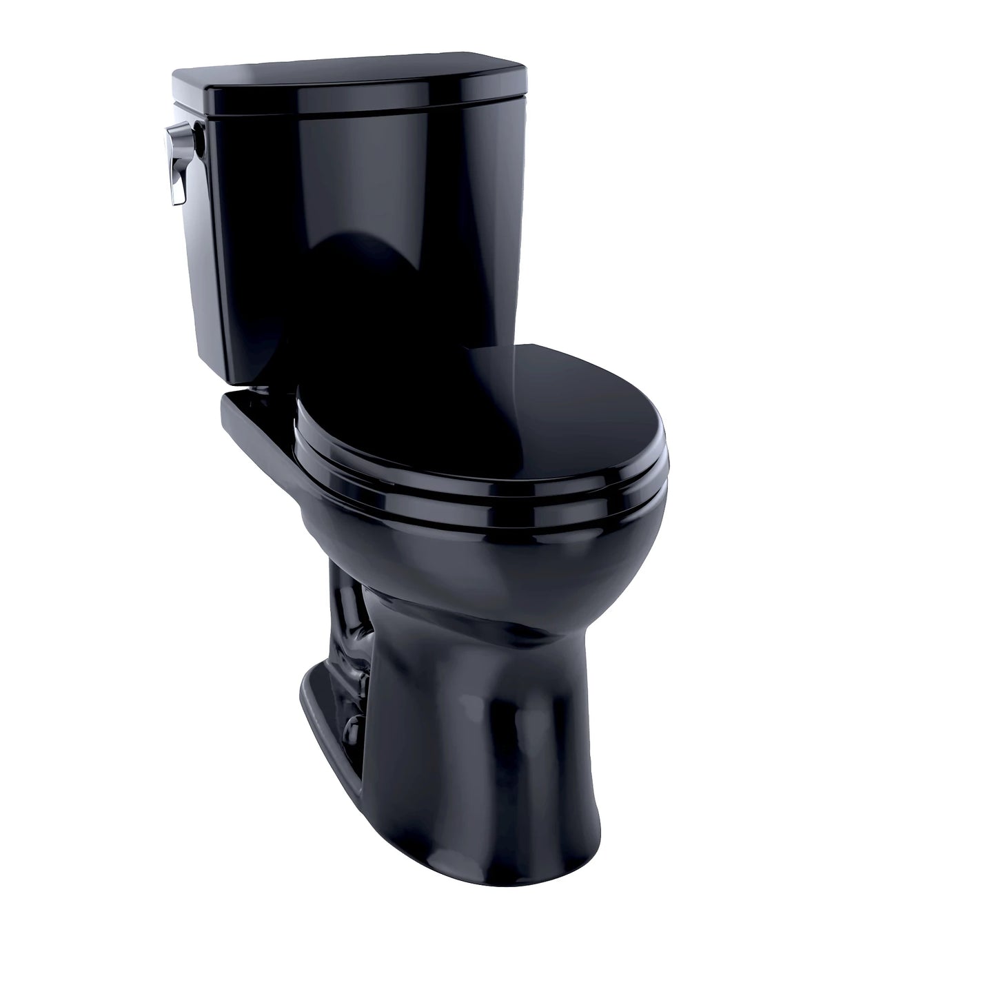 TOTO Drake II Ebony Left Lever 1G Round Front Two-Piece Toilet