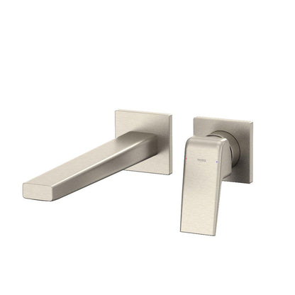 TOTO GB 1.2 GPM Brushed Nickel Single-Handle Long Wall-Mounted Bathroom Sink Faucet With Comfort Glide
