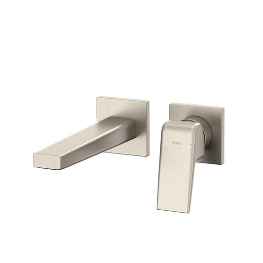 TOTO GB 1.2 GPM Brushed Nickel Single-Handle Short Wall-Mounted Bathroom Sink Faucet With Comfort Glide