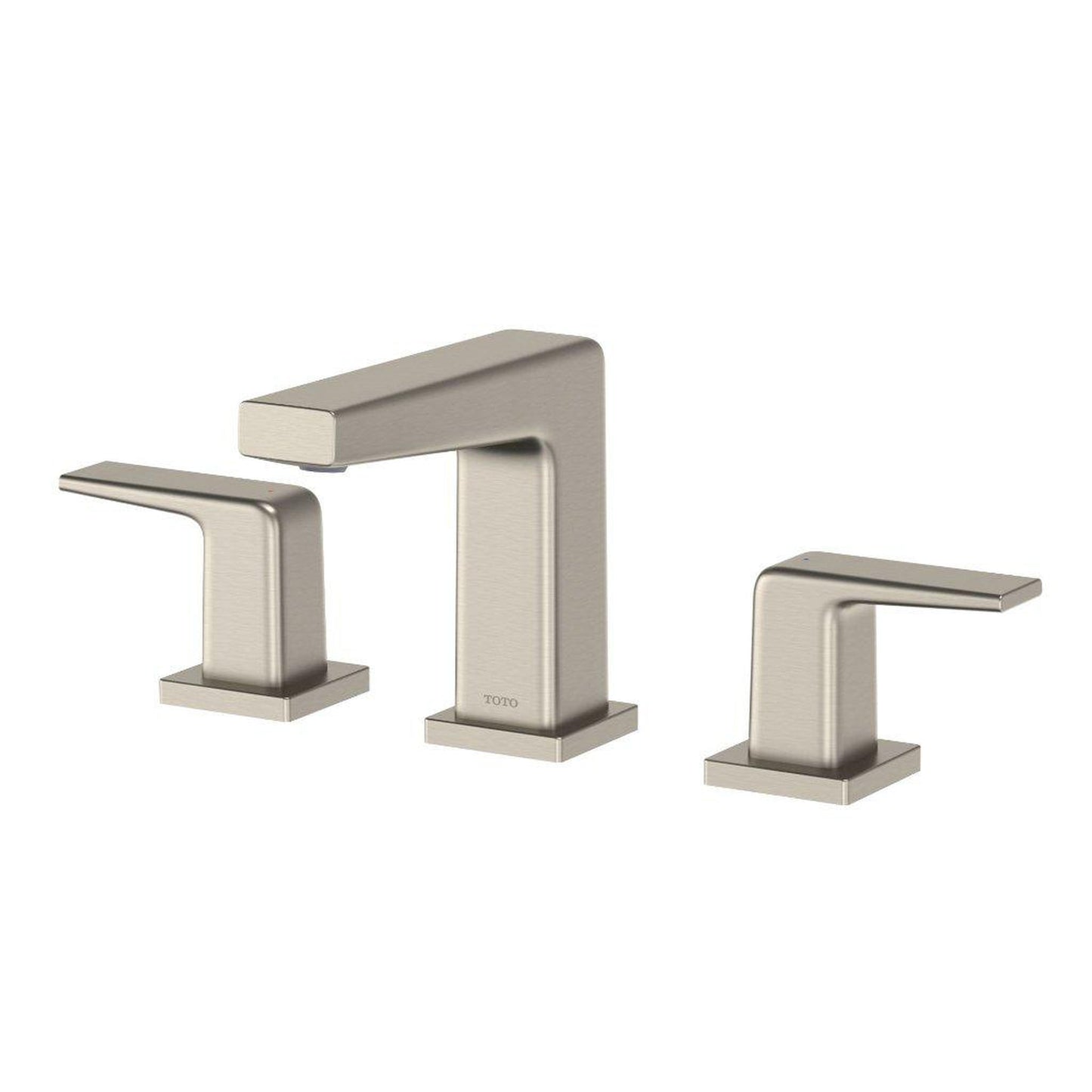 TOTO GB 1.2 GPM Brushed Nickel Two-Handle Widespread Bathroom Sink Faucet With Drain Assembly