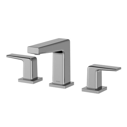 TOTO GB 1.2 GPM Polished Chrome Two-Handle Widespread Bathroom Sink Faucet With Drain Assembly