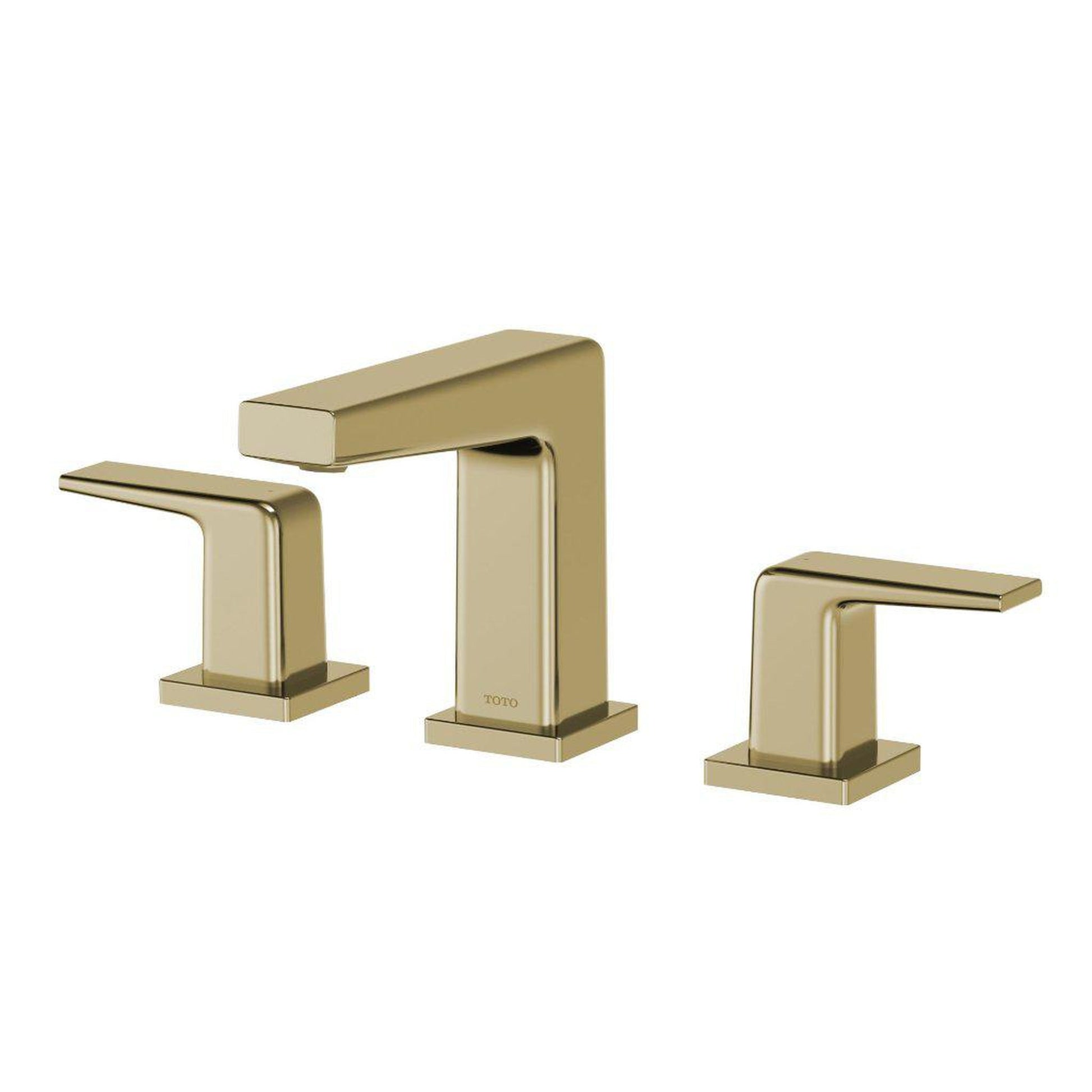 TOTO GB 1.2 GPM Polished French Gold Two-Handle Widespread Bathroom Sink Faucet With Drain Assembly