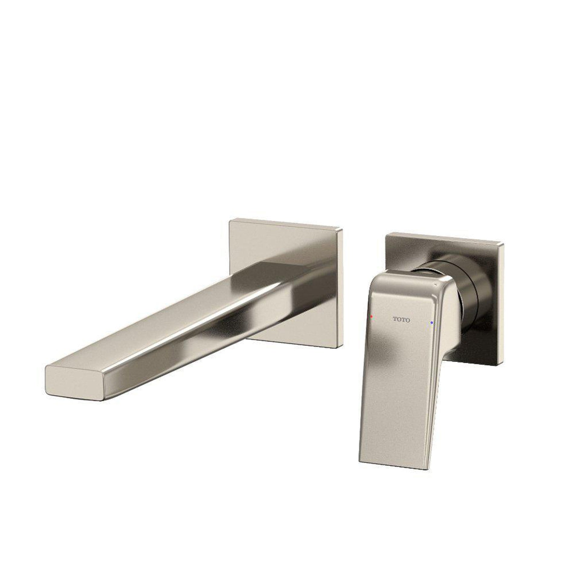 TOTO GB 1.2 GPM Polished Nickel Single-Handle Long Wall-Mounted Bathroom Sink Faucet With Comfort Glide