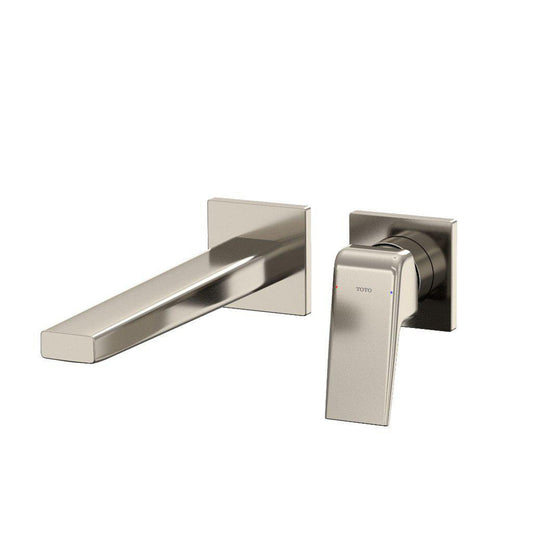 TOTO GB 1.2 GPM Polished Nickel Single-Handle Long Wall-Mounted Bathroom Sink Faucet With Comfort Glide