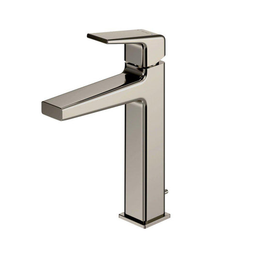 TOTO GB 1.2 GPM Polished Nickel Single-Handle Semi-Vessel Bathroom Sink Faucet With Drain Assembly and Comfort Glide