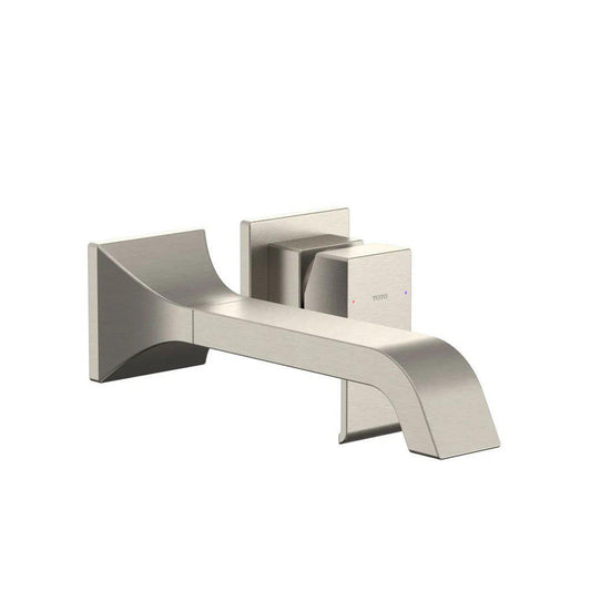 TOTO GC Brushed Nickel 1.2 GPM Single-Handle Wall-Mounted Long Bathroom Sink Faucet With Comfort Glide