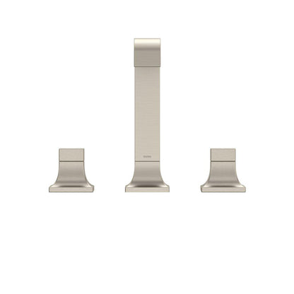 TOTO GC Brushed Nickel 1.2 GPM Two-Handle Widespread Bathroom Sink Faucet With Drain Assembly