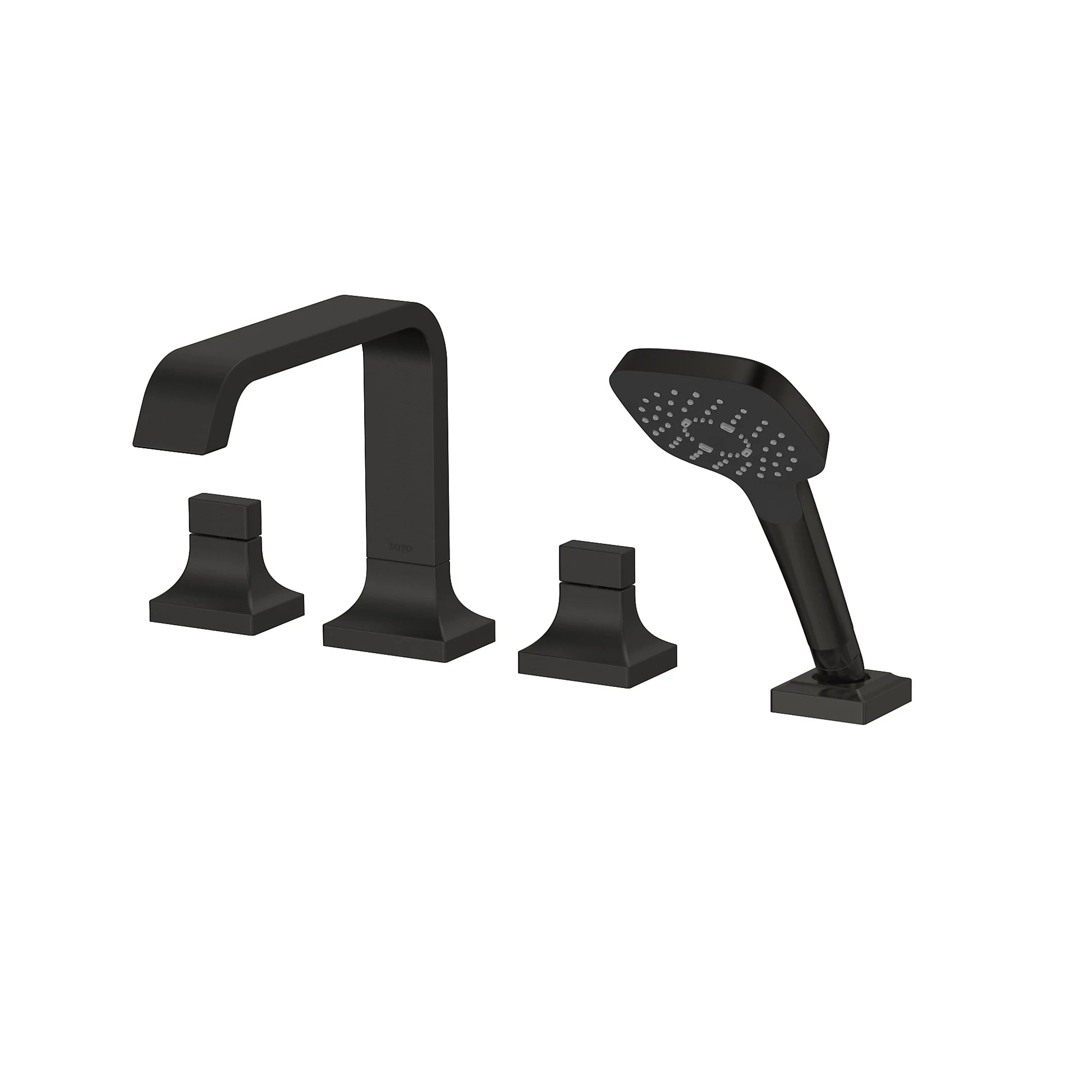 TOTO GC Matte Black Four-Hole Roman Tub Filler Trim