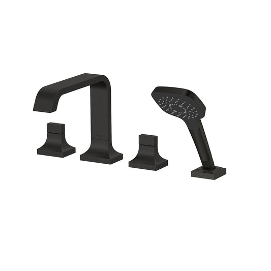TOTO GC Matte Black Four-Hole Roman Tub Filler Trim