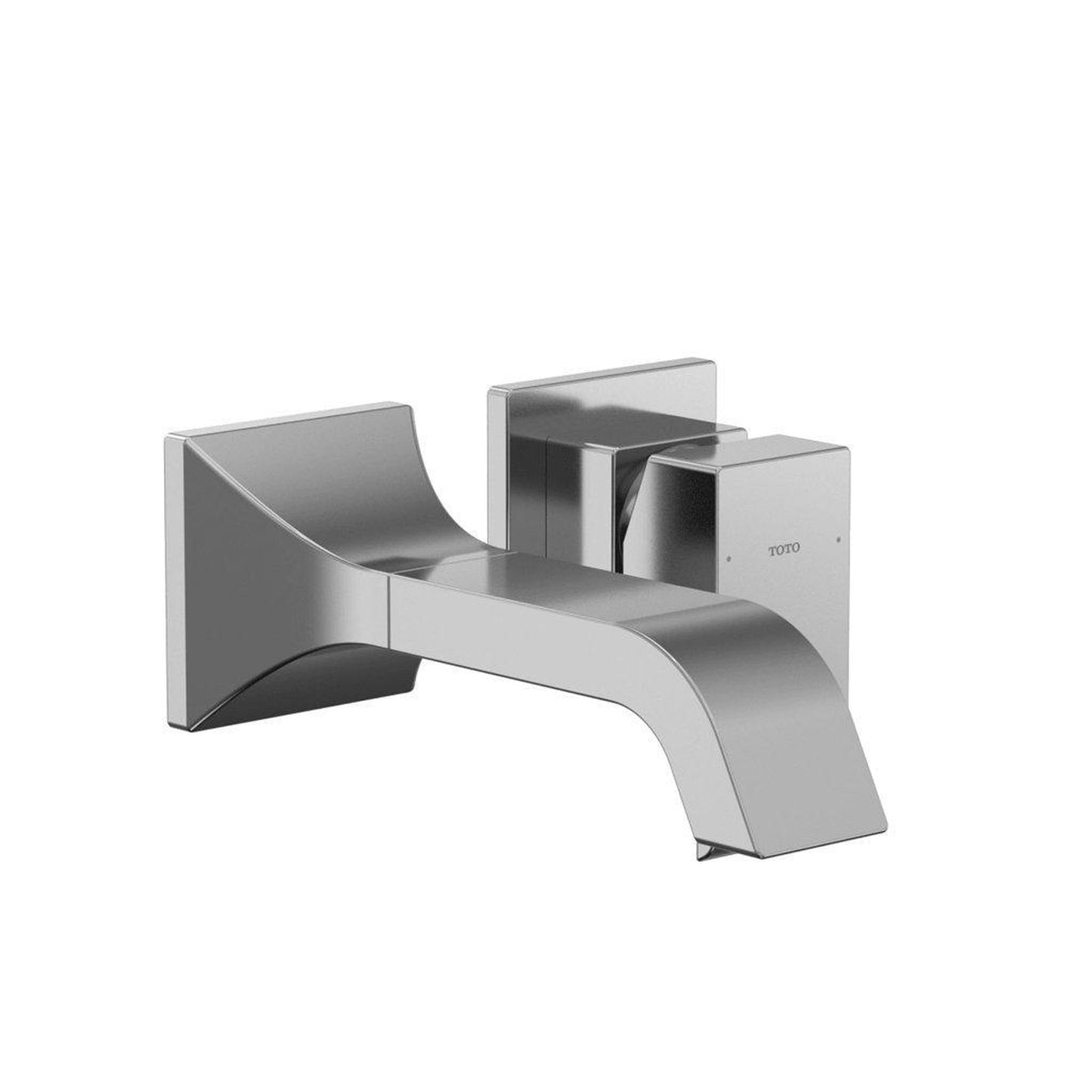 TOTO GC Polished Chrome 1.2 GPM Single-Handle Wall-Mounted Short Bathroom Sink Faucet With Comfort Glide