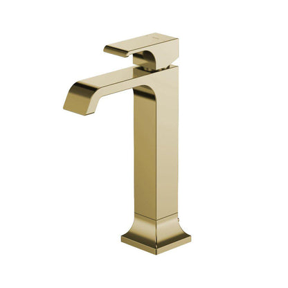 TOTO GC Polished French Gold 1.2 GPM Single-Handle Vessel Bathroom Sink Faucet With Comfort Glide