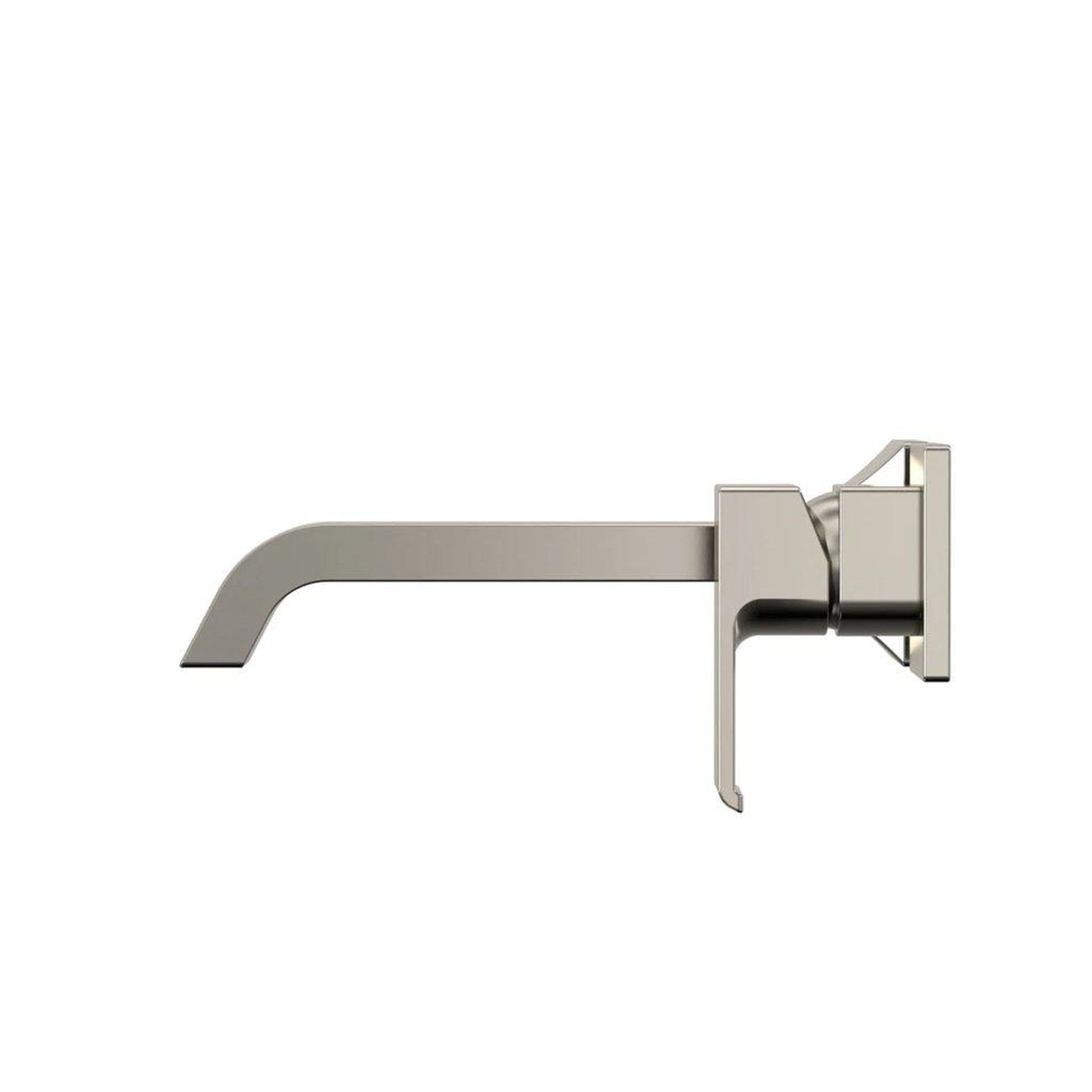 TOTO GC Polished Nickel 1.2 GPM Single-Handle Wall-Mounted Long Bathroom Sink Faucet With Comfort Glide