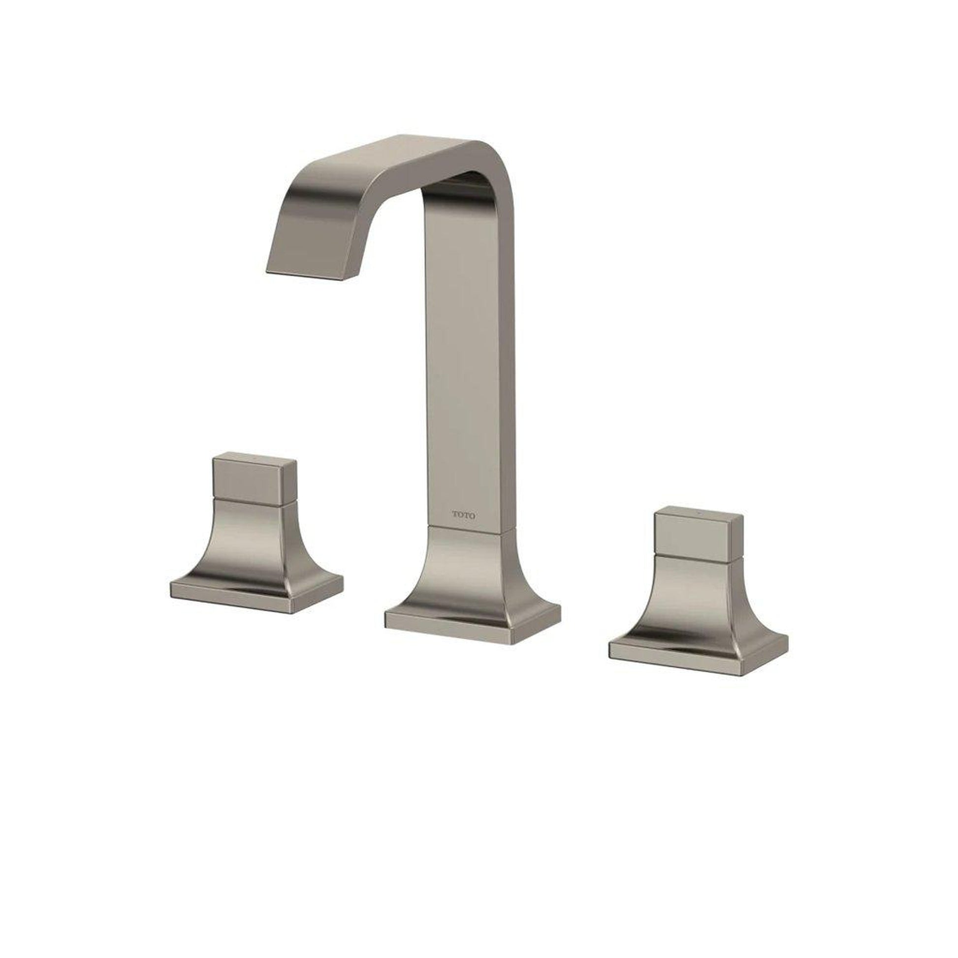 TOTO GC Polished Nickel 1.2 GPM Two-Handle Widespread Bathroom Sink Faucet With Drain Assembly