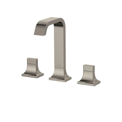 TOTO GC Polished Nickel 1.2 GPM Two-Handle Widespread Bathroom Sink Faucet With Drain Assembly