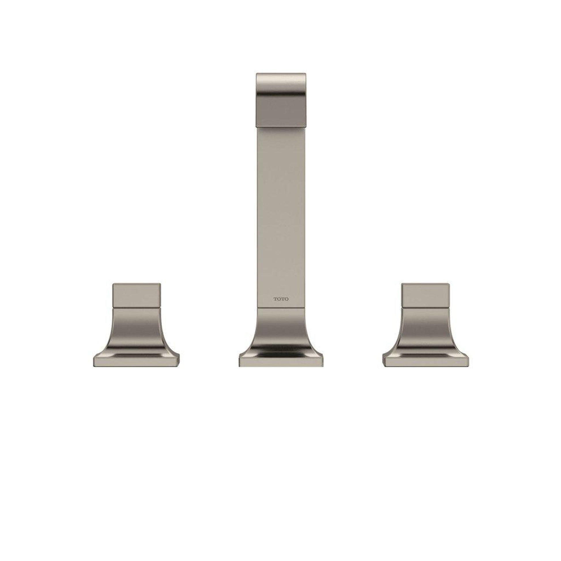 TOTO GC Polished Nickel 1.2 GPM Two-Handle Widespread Bathroom Sink Faucet With Drain Assembly