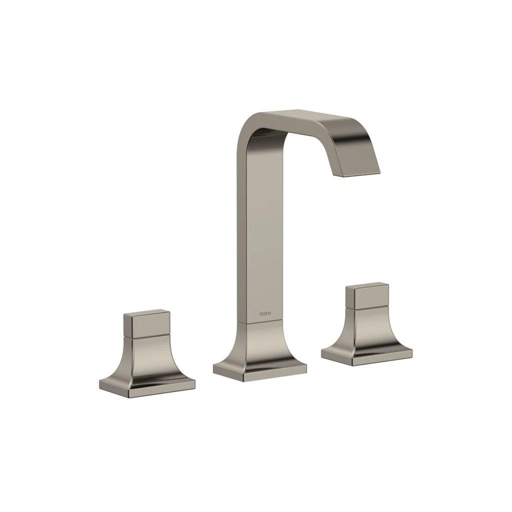 TOTO GC Polished Nickel 1.2 GPM Two-Handle Widespread Bathroom Sink Faucet With Drain Assembly