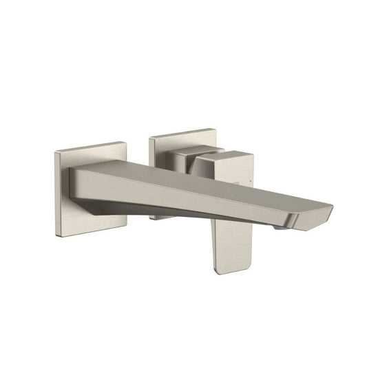 TOTO GE Brushed Nickel 1.2 GPM Single-Handle Long Wall-Mounted Bathroom Sink Faucet With Comfort Glide