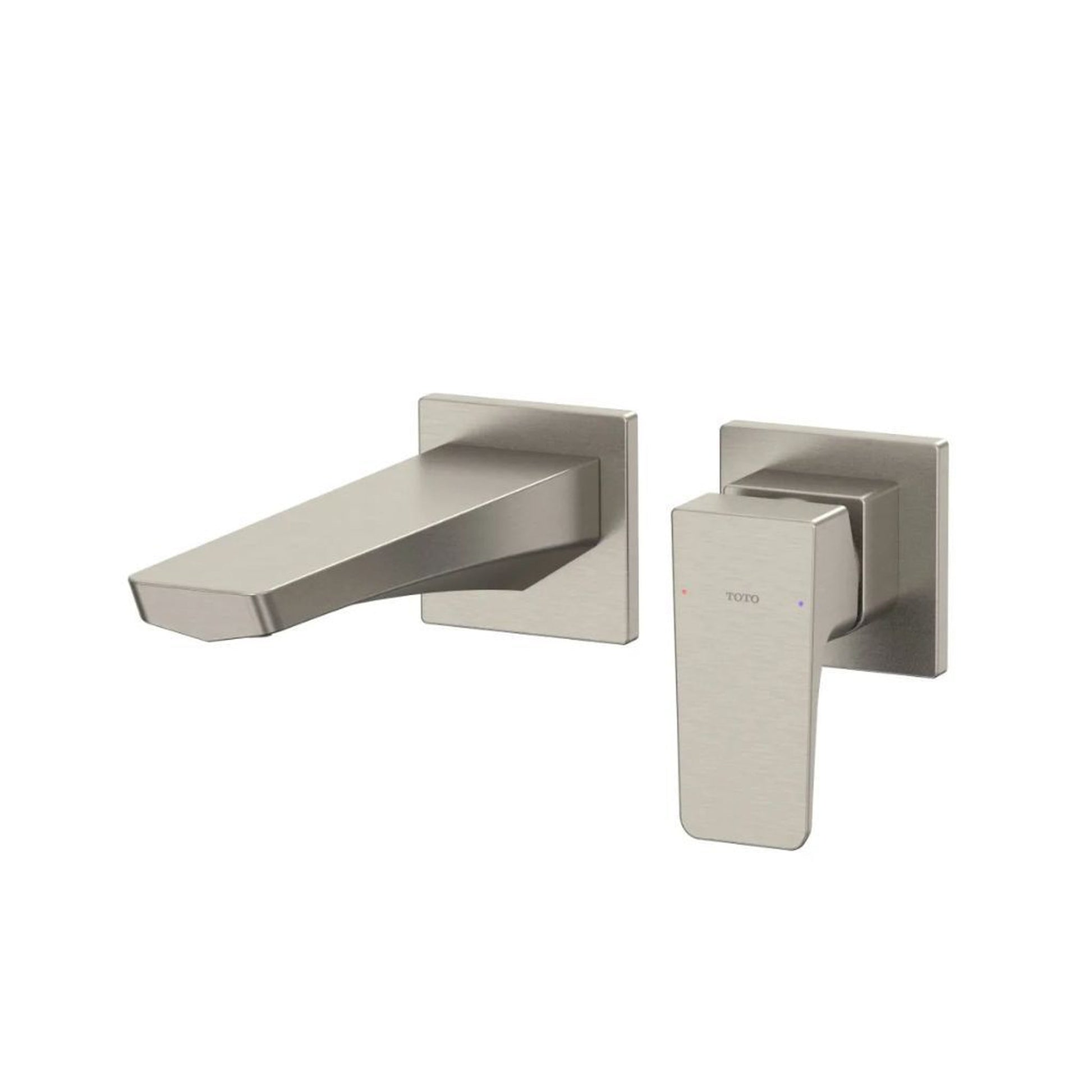 TOTO GE Brushed Nickel 1.2 GPM Single-Handle Short Wall-Mounted Bathroom Sink Faucet With Comfort Glide