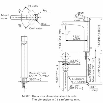 TOTO GE Polished Chrome 1.2 GPM Single-Handle Vessel Bathroom Sink Faucet With Comfort Glide