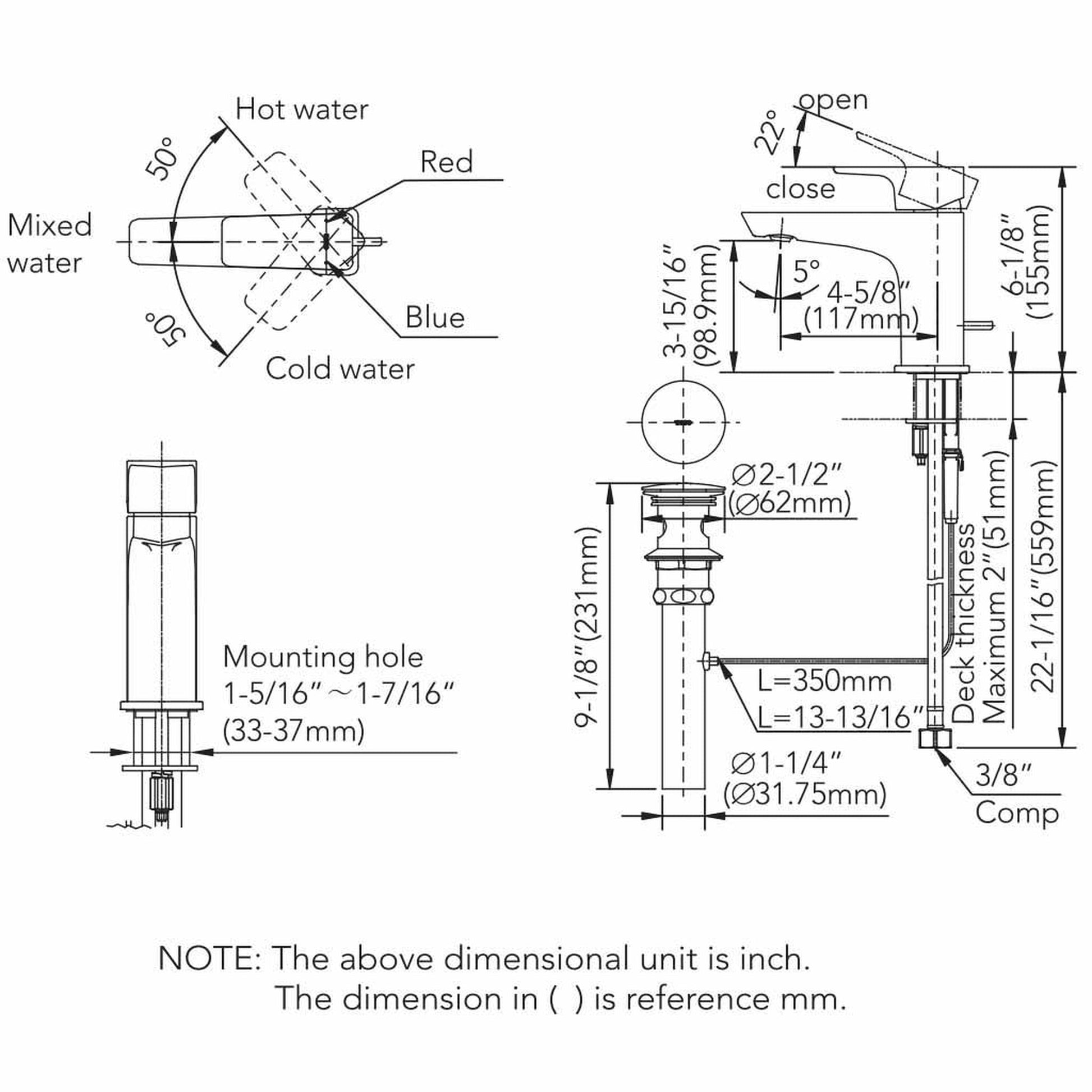 TOTO GE Polished Nickel 1.2 GPM Single-Handle Bathroom Sink Faucet With Comfort Glide