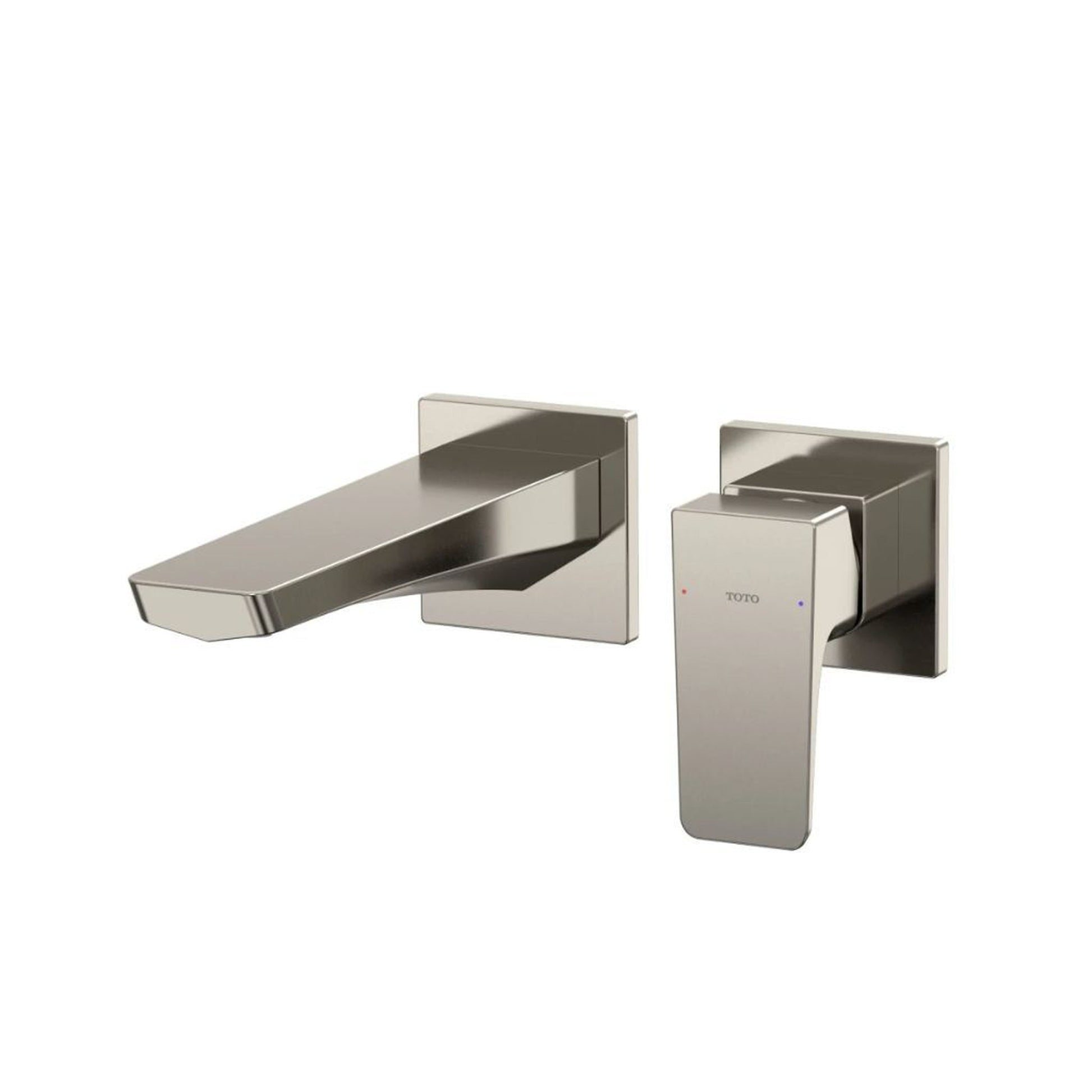 TOTO GE Polished Nickel 1.2 GPM Single-Handle Short Wall-Mounted Bathroom Sink Faucet With Comfort Glide