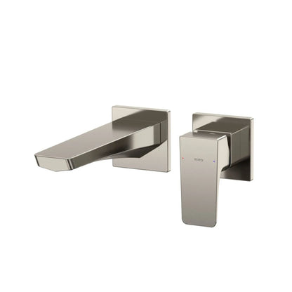 TOTO GE Polished Nickel 1.2 GPM Single-Handle Short Wall-Mounted Bathroom Sink Faucet With Comfort Glide