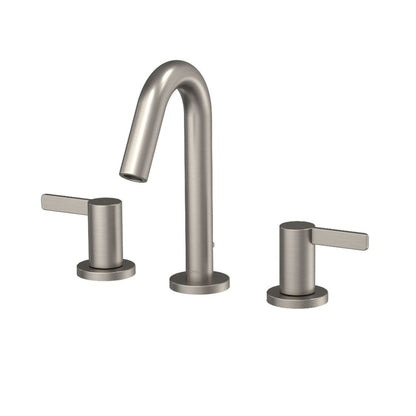 TOTO GF Brushed Nickel 1.2 GPM Two-Handle Widespread Lever Handle Bathroom Sink Faucet With Drain Assembly