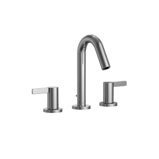 TOTO GF Polished Chrome 1.2 GPM Two-Handle Widespread Lever Handle Bathroom Sink Faucet With Drain Assembly