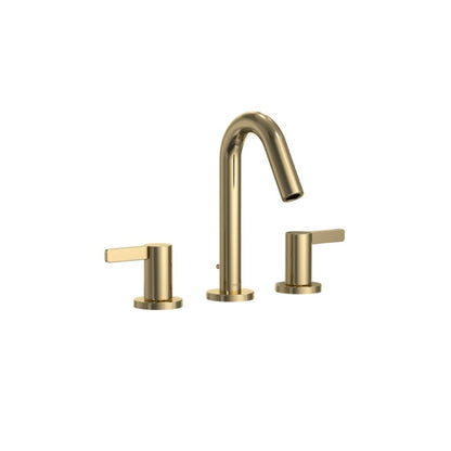 TOTO GF Polished French Gold 1.2 GPM Two-Handle Widespread Lever Handle Bathroom Sink Faucet With Drain Assembly