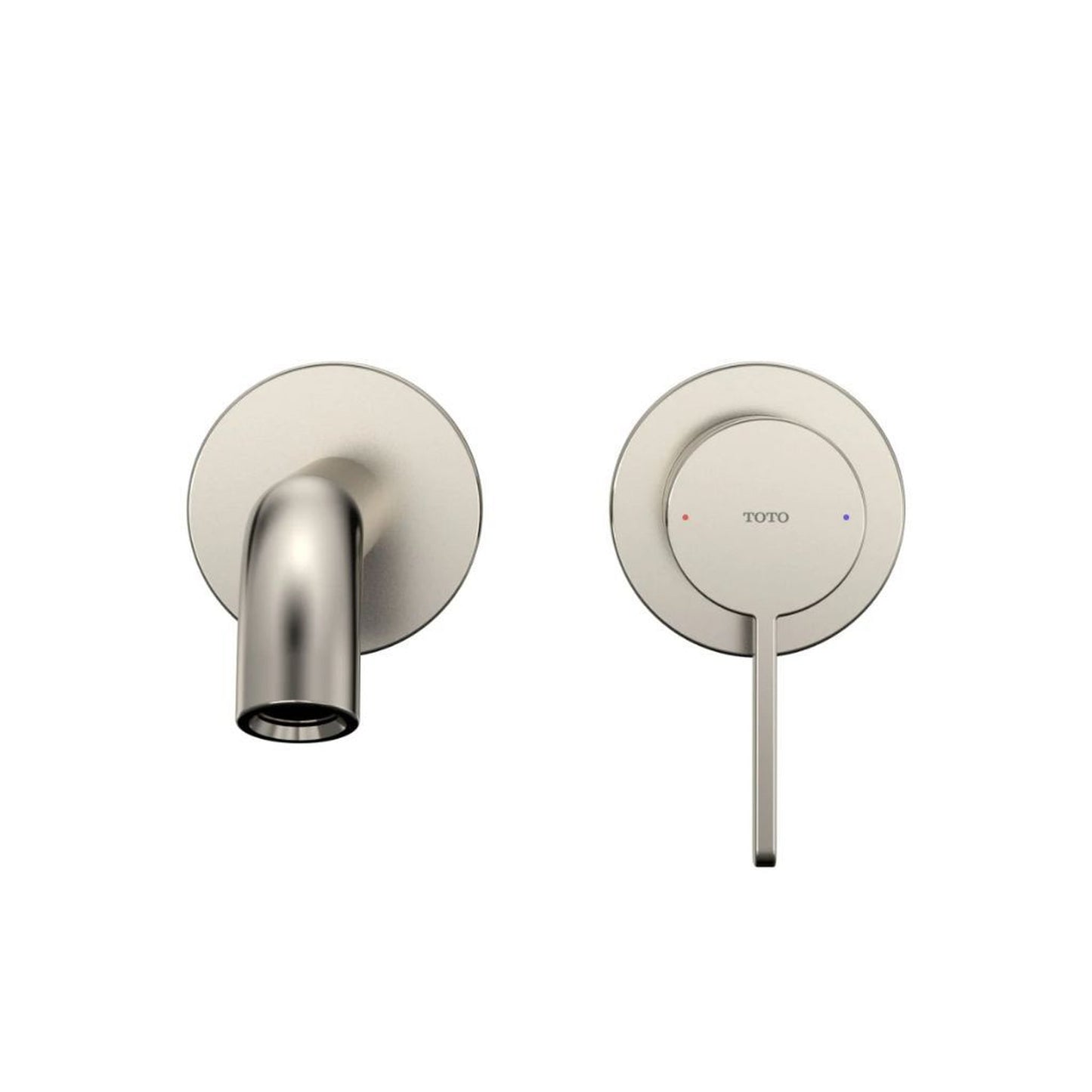 TOTO GF Polished Nickel 1.2 GPM Single-Handle Long Wall-Mounted Bathroom Sink Faucet With Comfort Glide