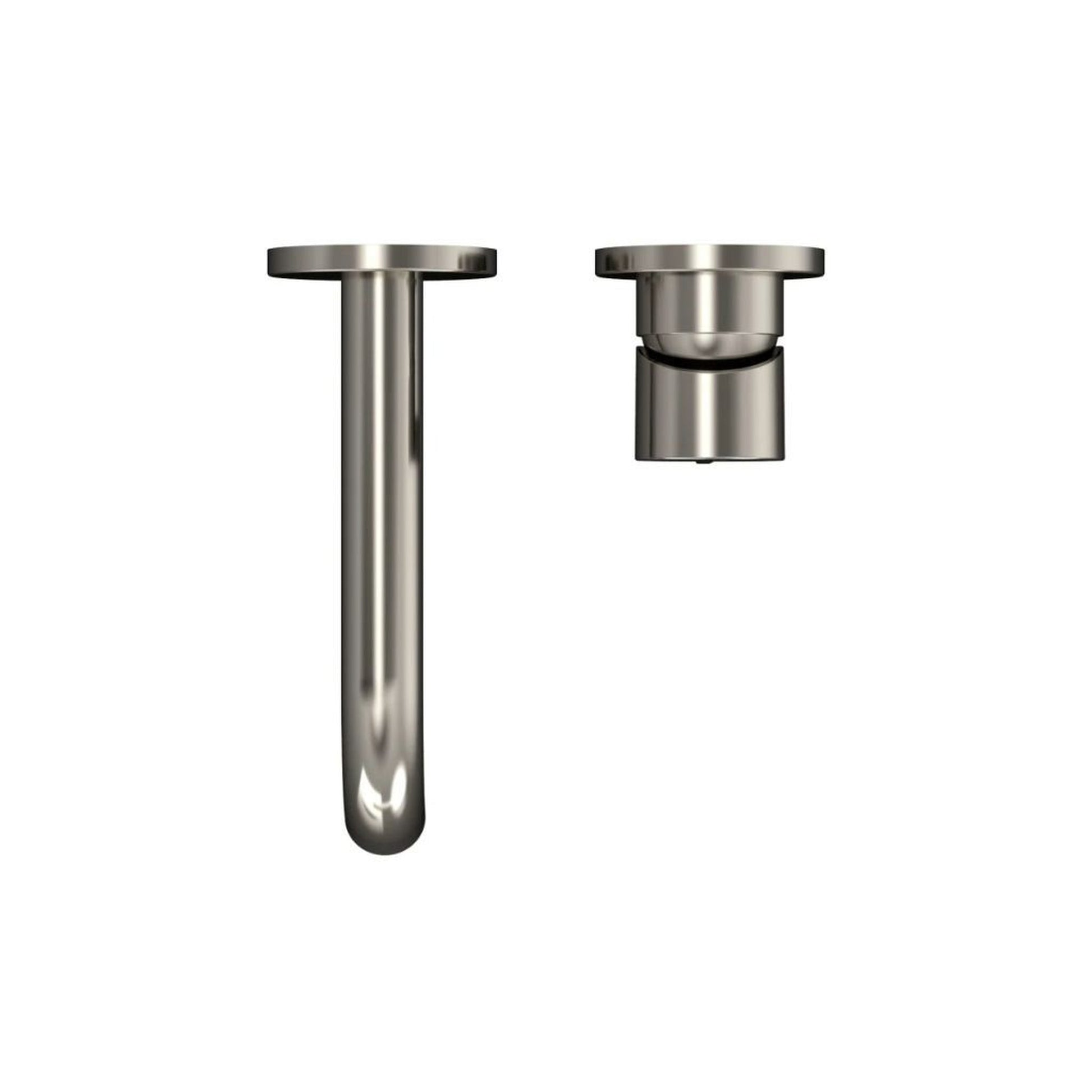 TOTO GF Polished Nickel 1.2 GPM Single-Handle Short Wall-Mounted Bathroom Sink Faucet With Comfort Glide
