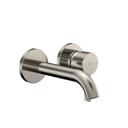 TOTO GF Polished Nickel 1.2 GPM Single-Handle Short Wall-Mounted Bathroom Sink Faucet With Comfort Glide