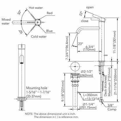 TOTO GF Polished Nickel 1.2 GPM Single-Handle Vessel Bathroom Sink Faucet With Comfort Glide