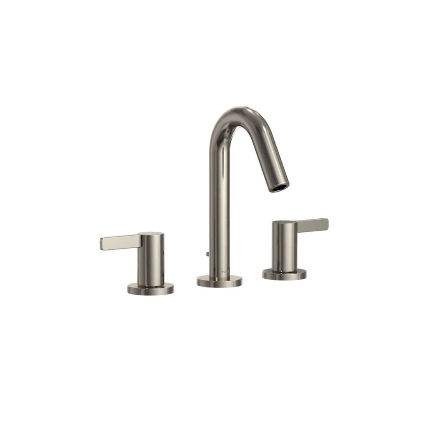 TOTO GF Polished Nickel 1.2 GPM Two-Handle Widespread Lever Handle Bathroom Sink Faucet With Drain Assembly