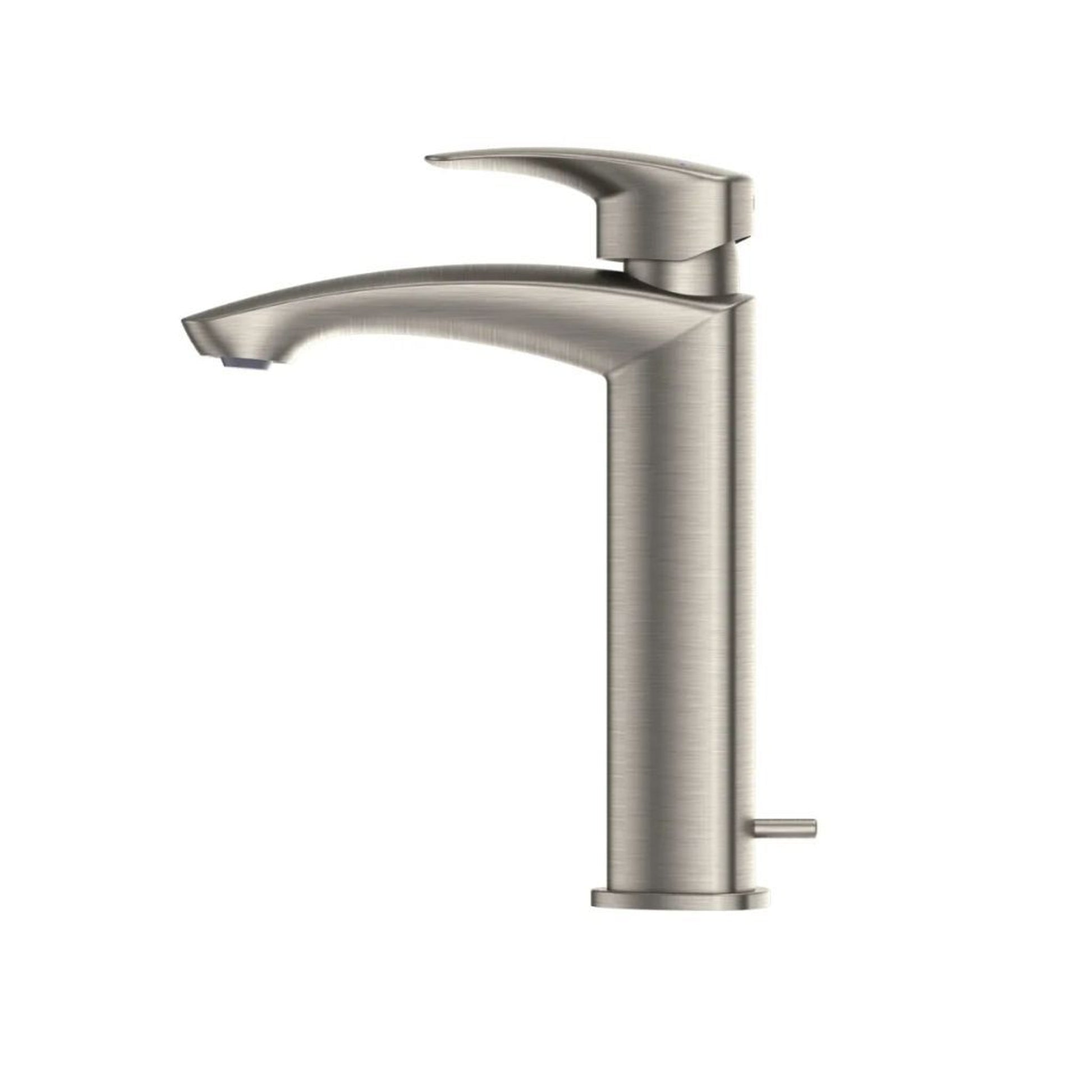 TOTO GM 1.2 GPM Brushed Nickel Single-Handle Semi-Vessel Bathroom Sink Faucet With Comfort Glide