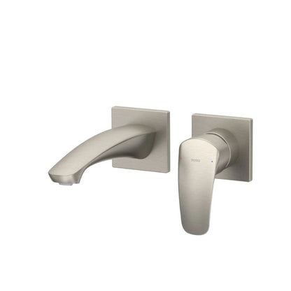 TOTO GM 1.2 GPM Brushed Nickel Single-Handle Wall-Mounted Short Bathroom Sink Faucet With Comfort Glide