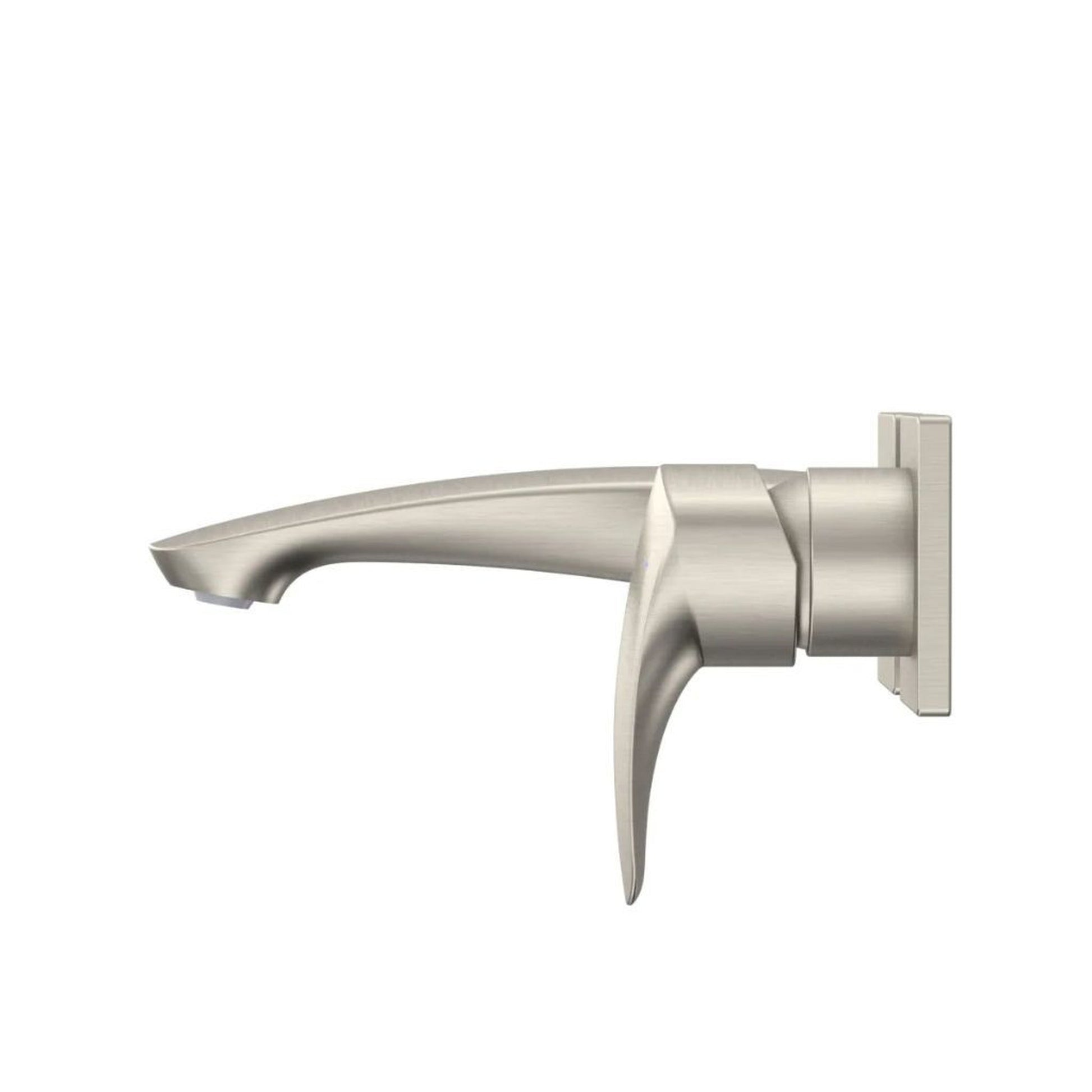 TOTO GM 1.2 GPM Brushed Nickel Single-Handle Wall-Mounted Short Bathroom Sink Faucet With Comfort Glide