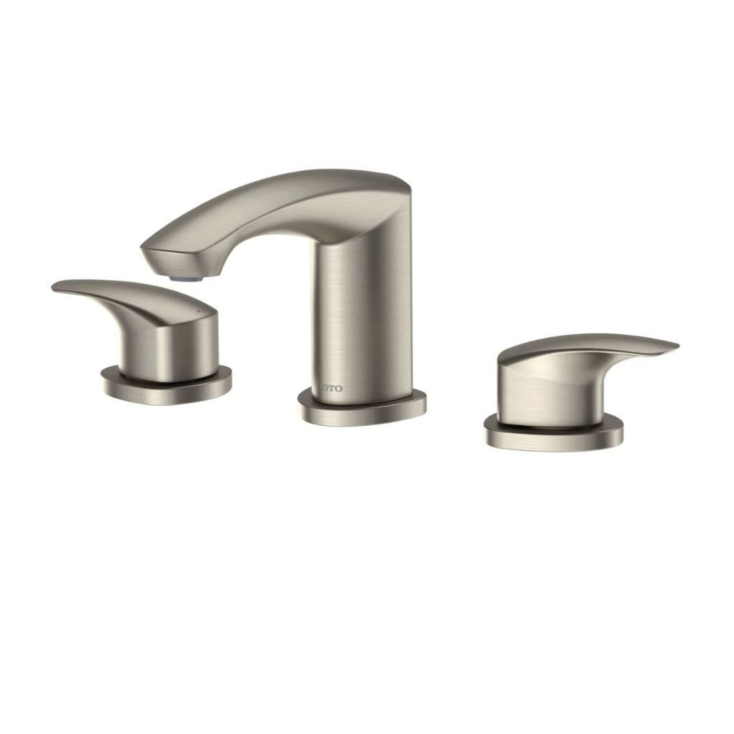TOTO GM 1.2 GPM Brushed Nickel Two-Handle Widespread Bathroom Sink Faucet With Drain Assembly