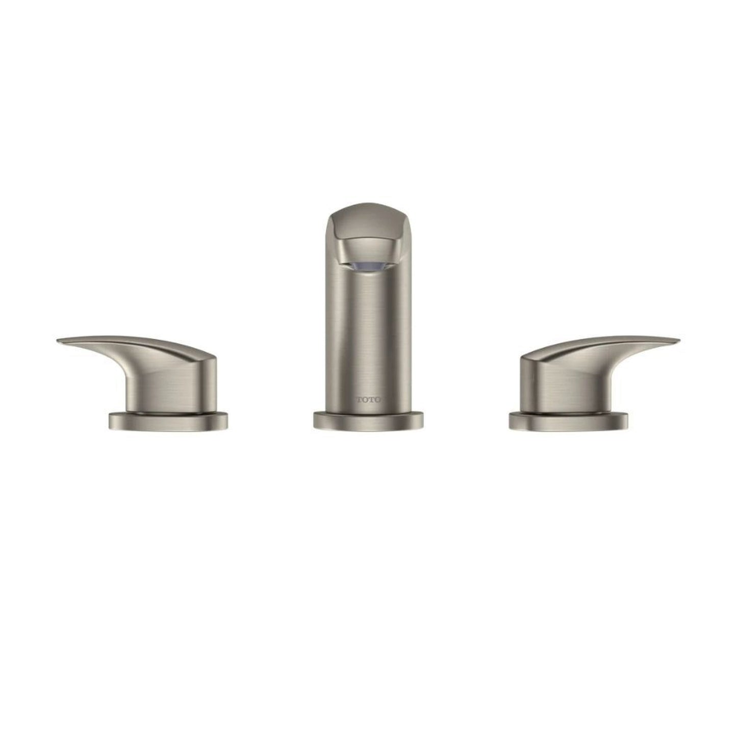 TOTO GM 1.2 GPM Brushed Nickel Two-Handle Widespread Bathroom Sink Faucet With Drain Assembly