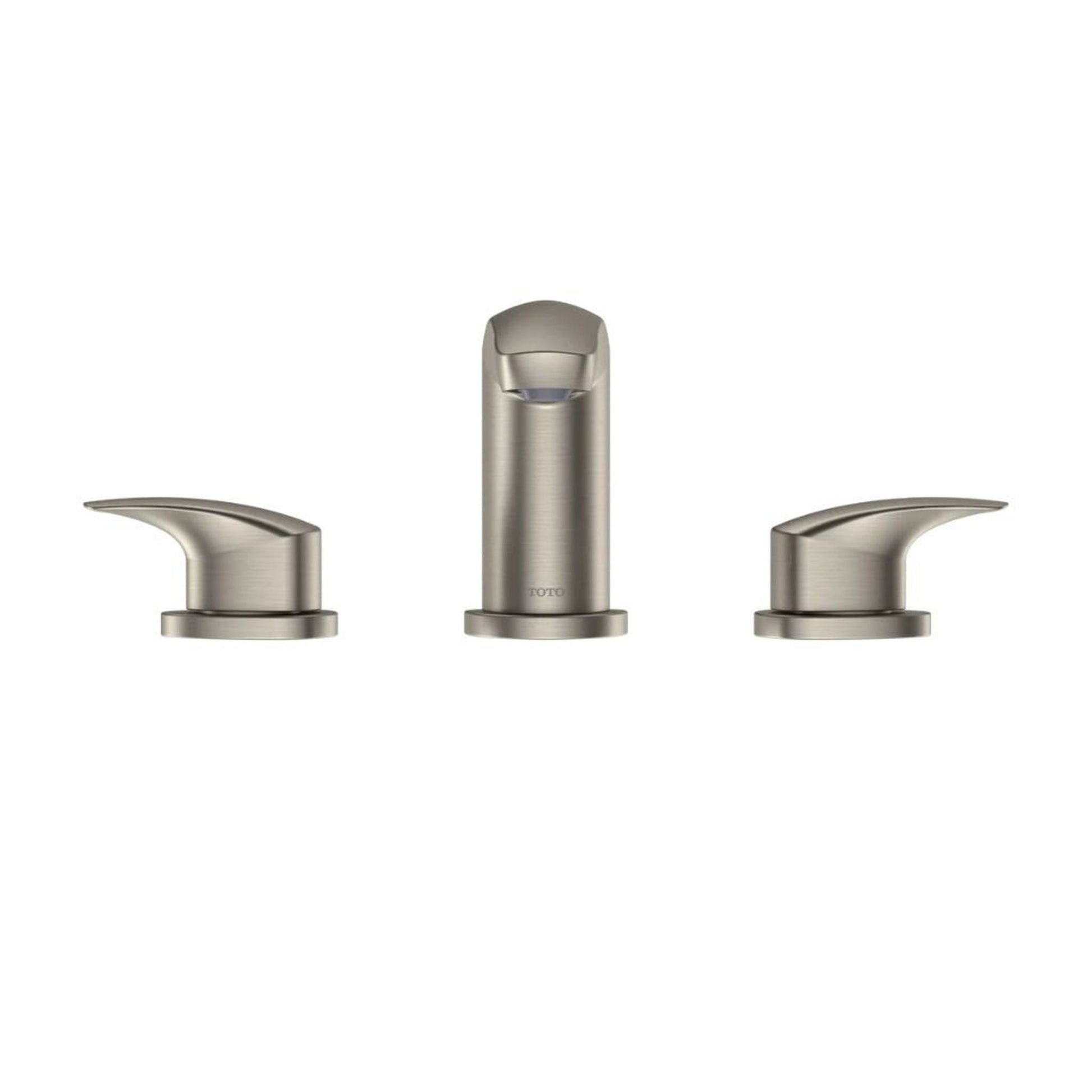TOTO GM 1.2 GPM Brushed Nickel Two-Handle Widespread Bathroom Sink Faucet With Drain Assembly