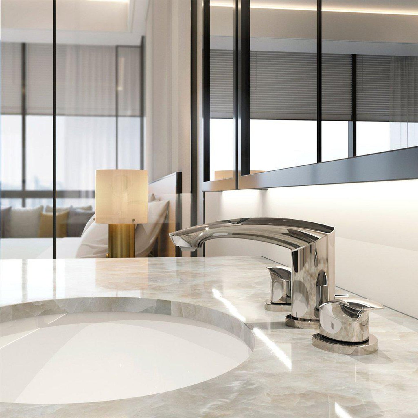 TOTO GM 1.2 GPM Polished Chrome Two-Handle Widespread Bathroom Sink Faucet With Drain Assembly