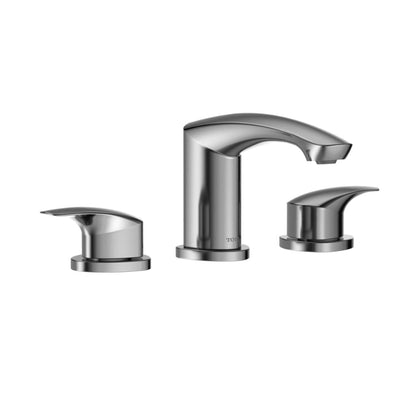 TOTO GM 1.2 GPM Polished Chrome Two-Handle Widespread Bathroom Sink Faucet With Drain Assembly